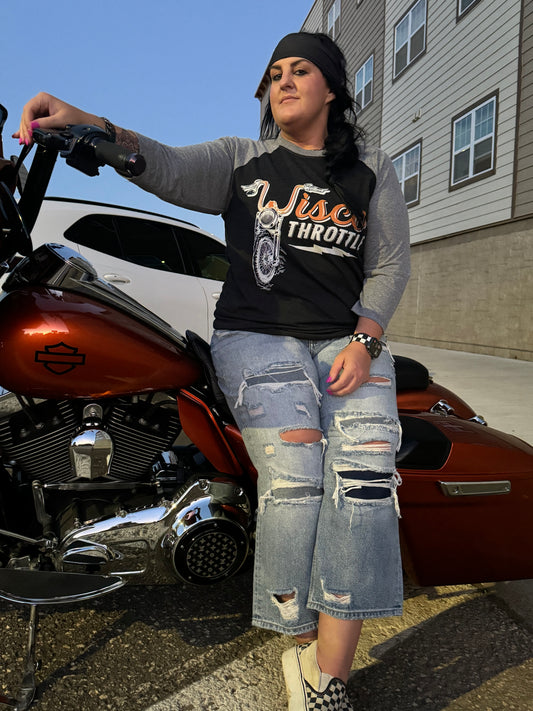 Wisco Throttle Raglan Tee