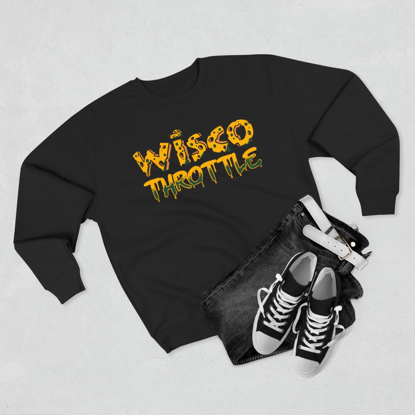 Wisco Throttle Cheese Drip Crewneck