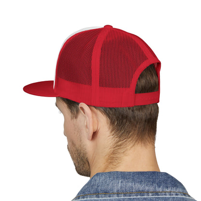 Wisco Throttle Embroidered Flat Bill Cap