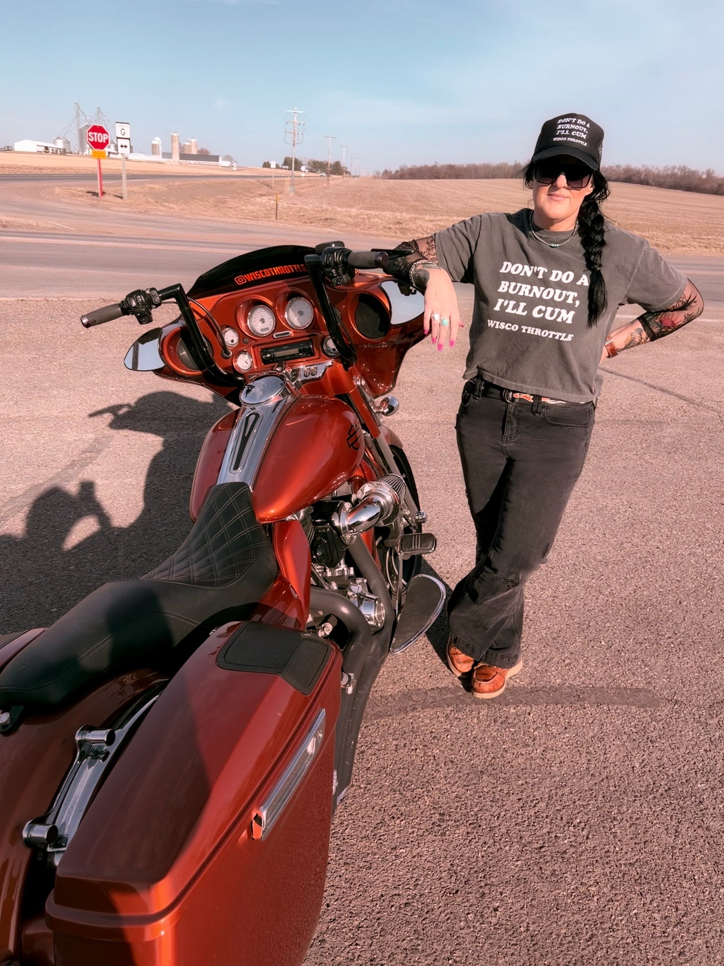 "Don't do a burnout" Women's Crop