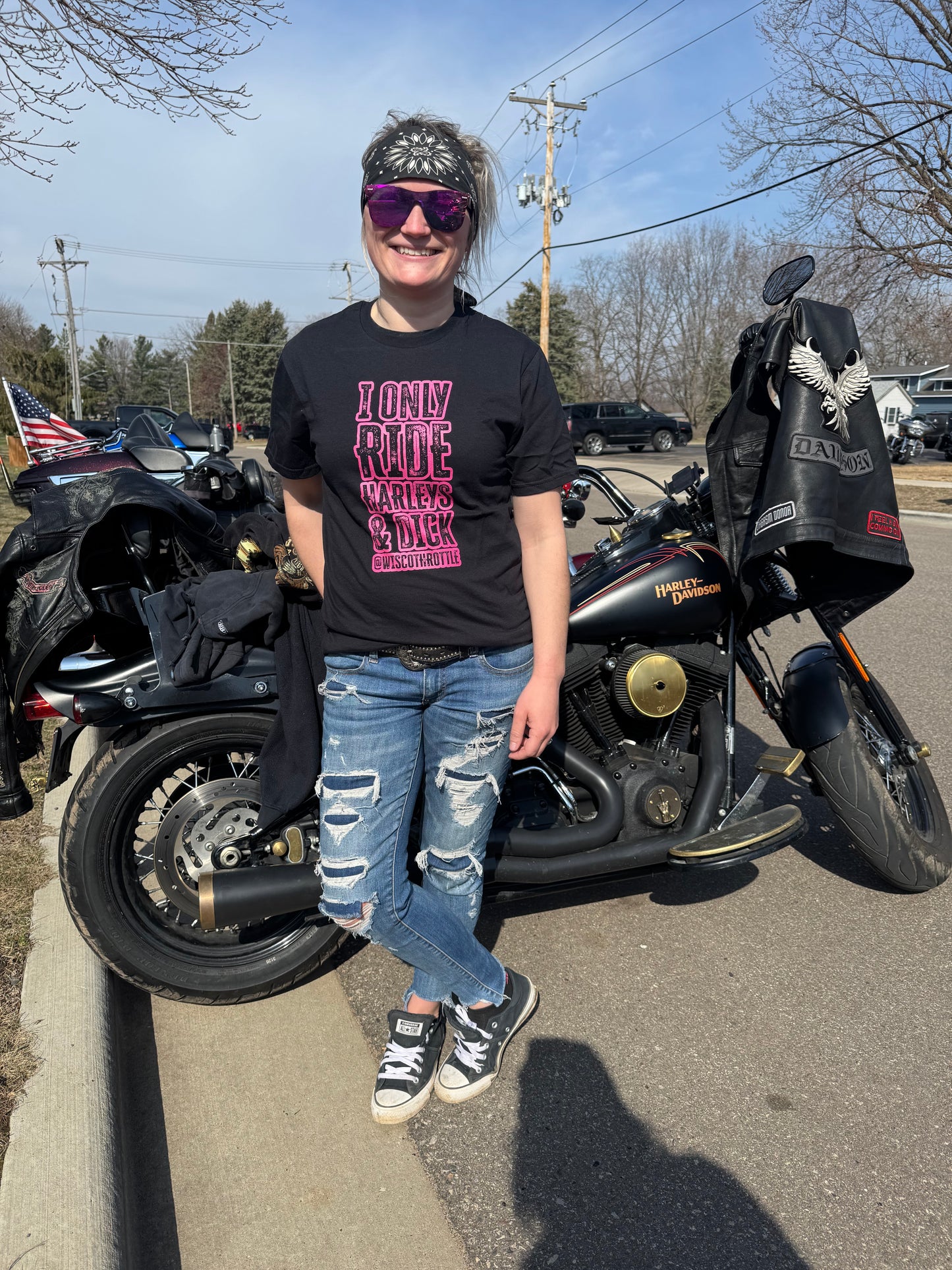 I Only Ride Harleys & D Tee